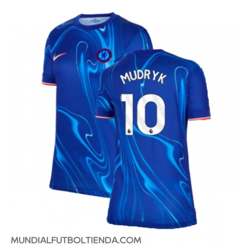 Camiseta Chelsea Mykhailo Mudryk #10 Primera Equipación Replica 2024-25 para mujer mangas cortas